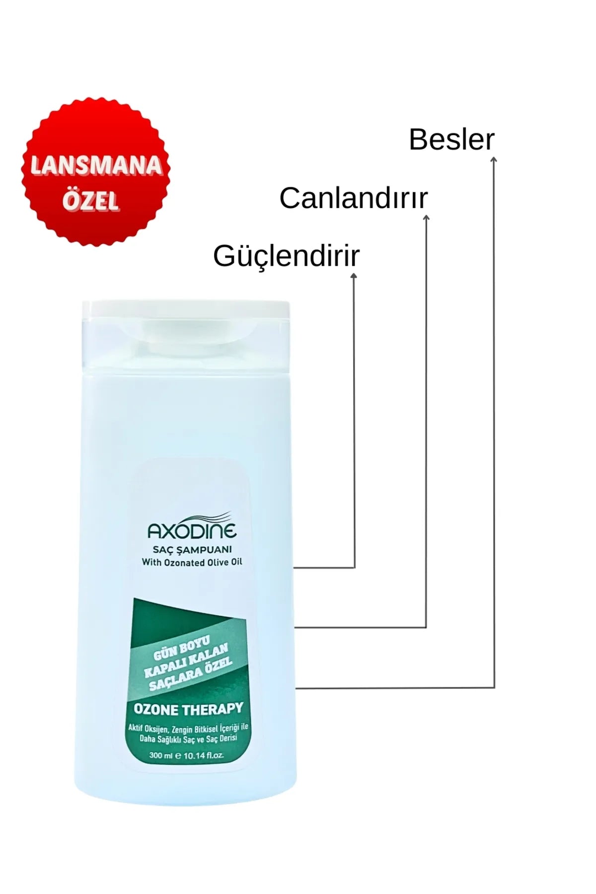 Gün Boyu Kapalı Kalan Saçlara Özel Ozon Terapi Şampuan 300 ML