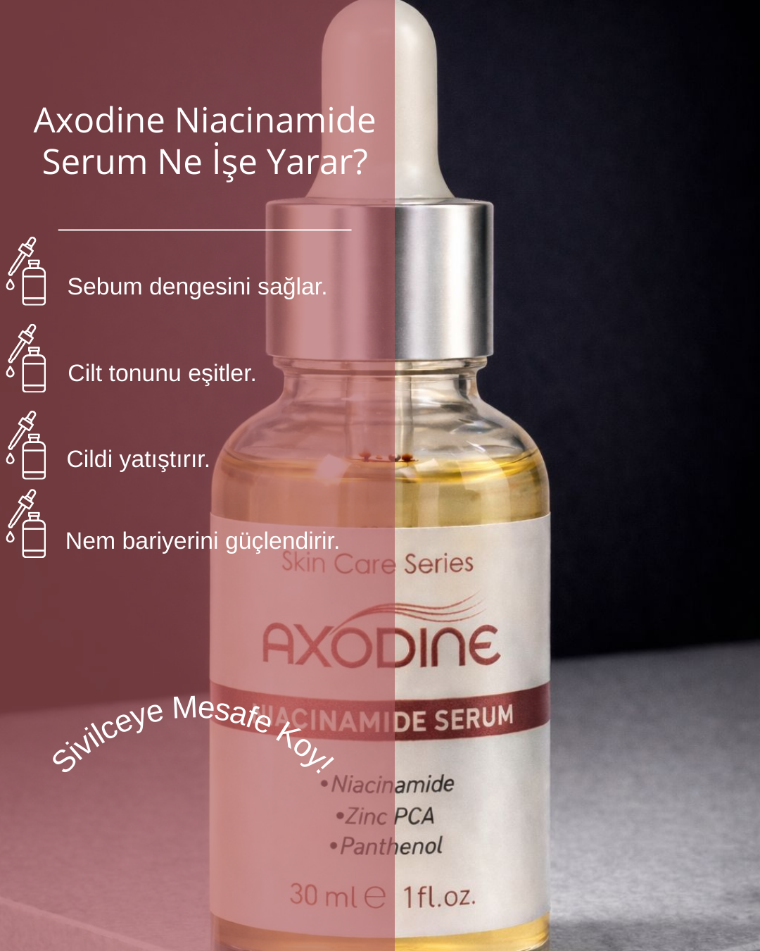Gözenek, Sivilce Ve Leke Karşıtı Niacinamide Serum 30 ml