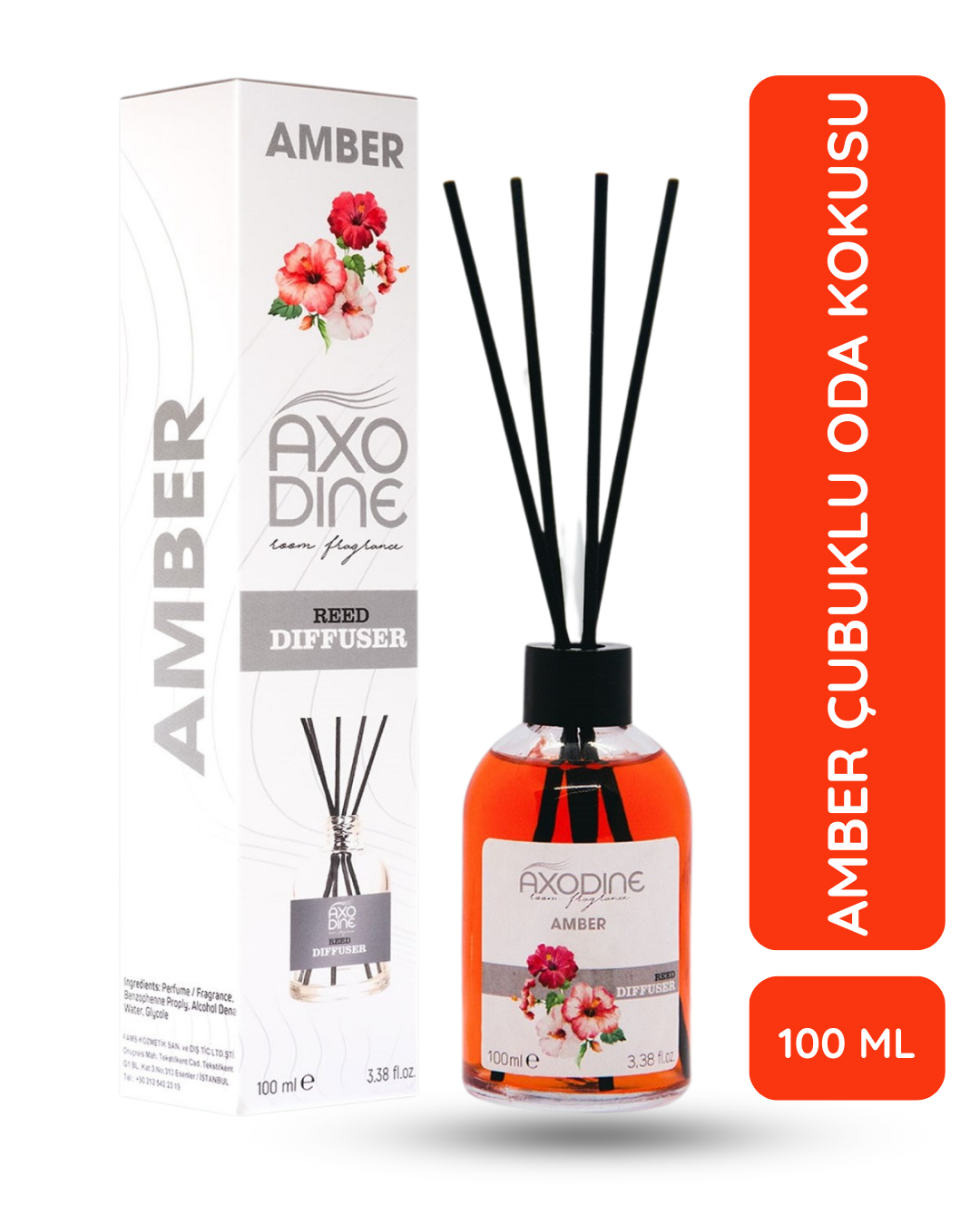 Amber Bambu Çubuklu Oda Kokusu 100 ml