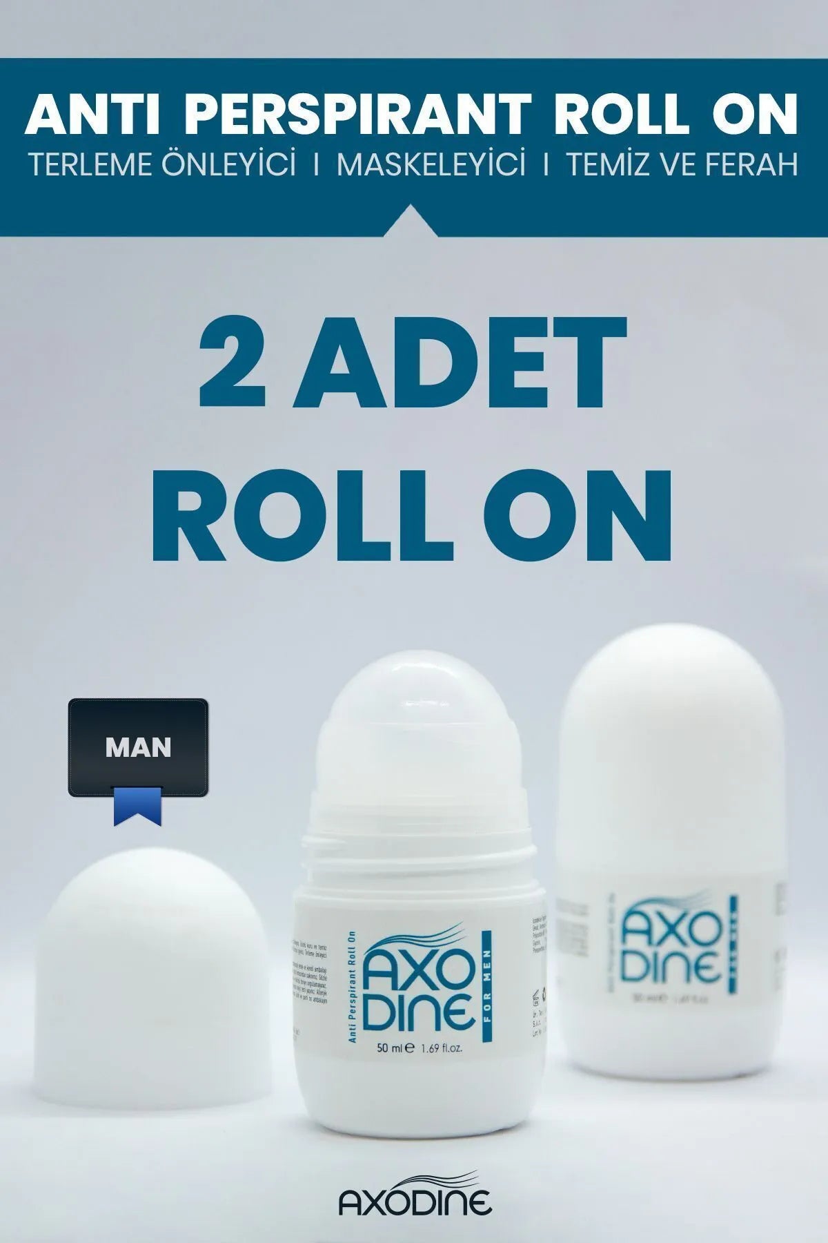 Anti-perspirant Roll On Erkekler Için Ter Kokusu Önleyici Lekesiz Koruma 50 ml X 2 Adet