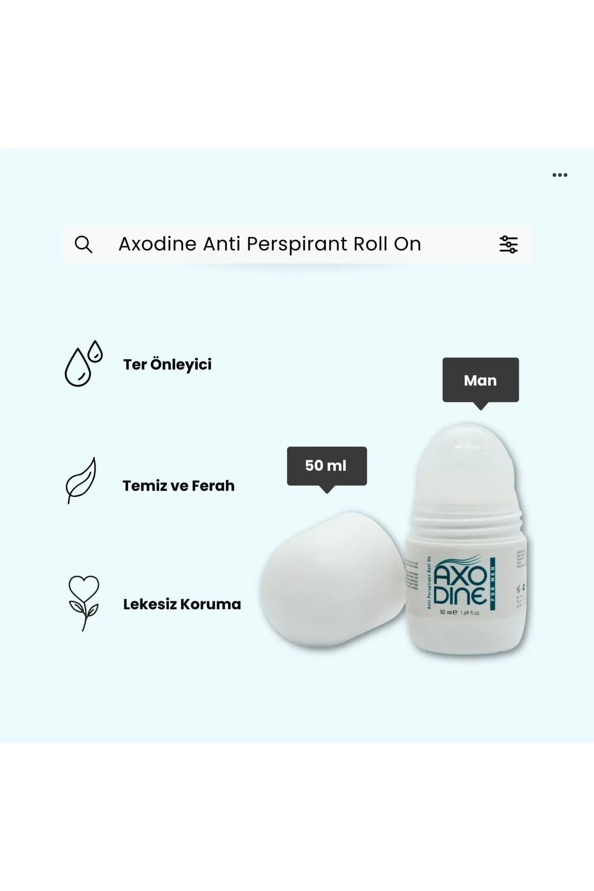 Anti-perspirant Roll On Erkekler Için Ter Kokusu Önleyici Lekesiz Koruma 50 ml X 2 Adet