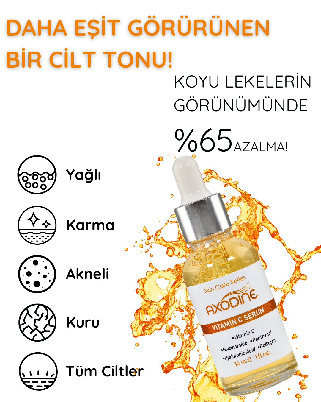 C Vitamini Aydınlatıcı Ve Ton Eşitleyici Bakım Serumu 30 ml