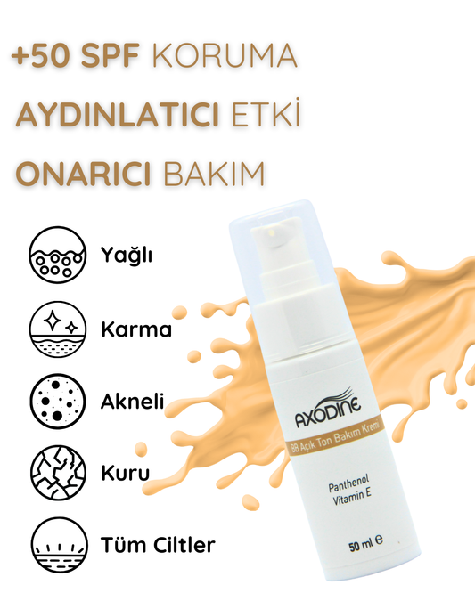 Bb Krem - 24 Saat Nemlendirme - Işıltılı Açık Ton Güneş Kremi 50 Spf -